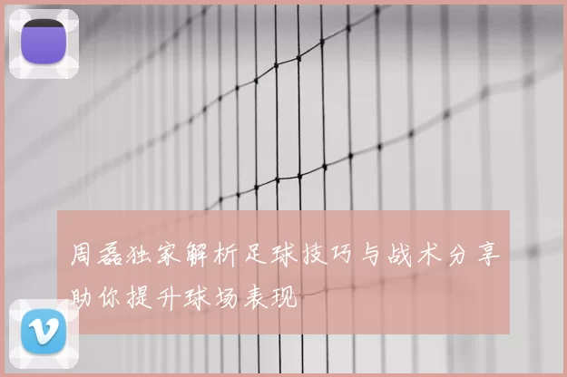 周磊独家解析足球技巧与战术分享助你提升球场表现