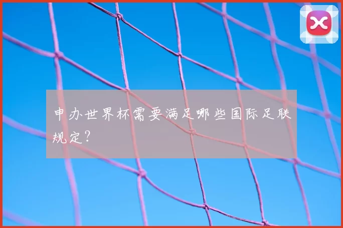 申办世界杯需要满足哪些国际足联规定?